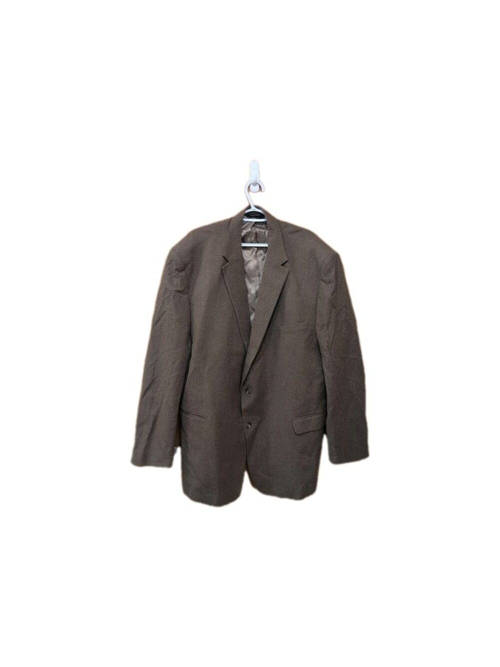 Jos‎ A Bank Suit Jacket 56L Brown Solid 100% Wool Two Button Blazer Sport Coat